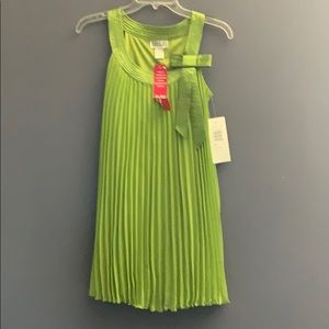 Peridot green chiffon dress